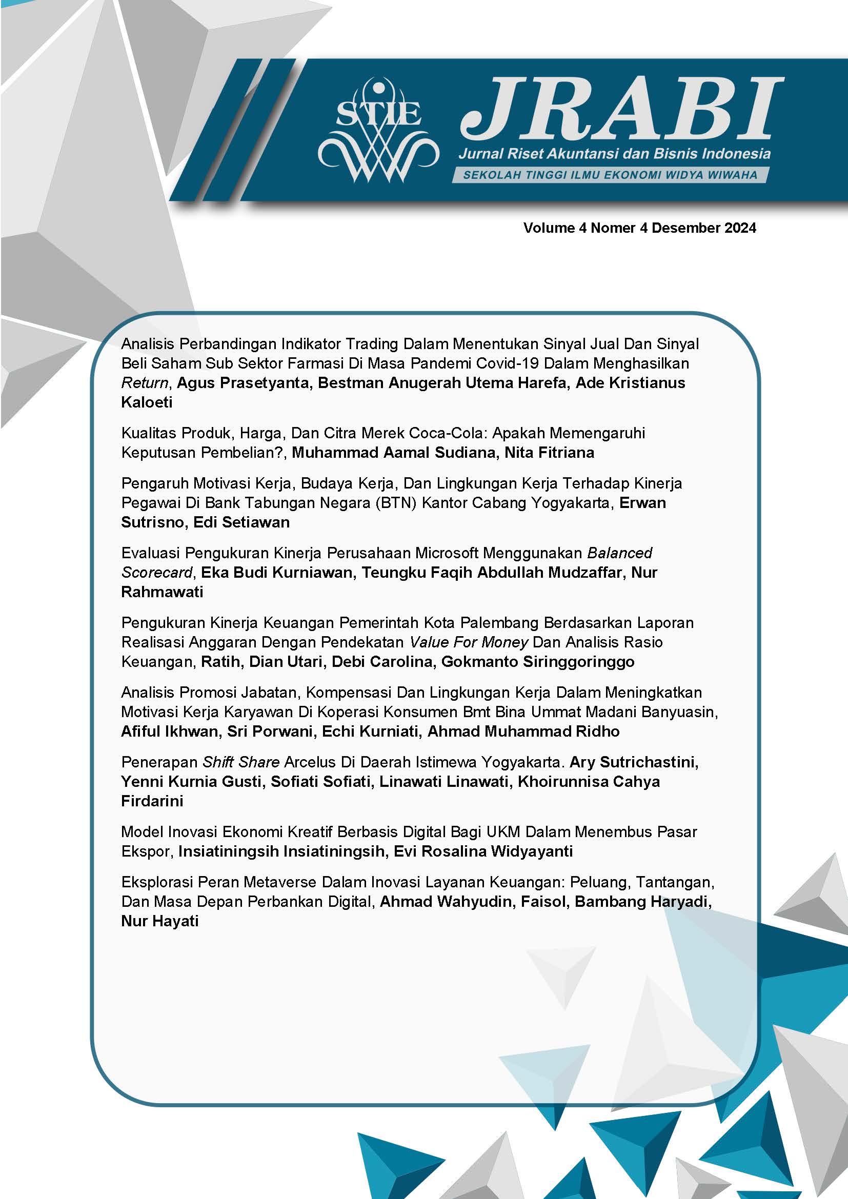 					View Vol. 4 No. 4 (2024): Jurnal Riset Akuntansi dan Bisnis Indonesia
				