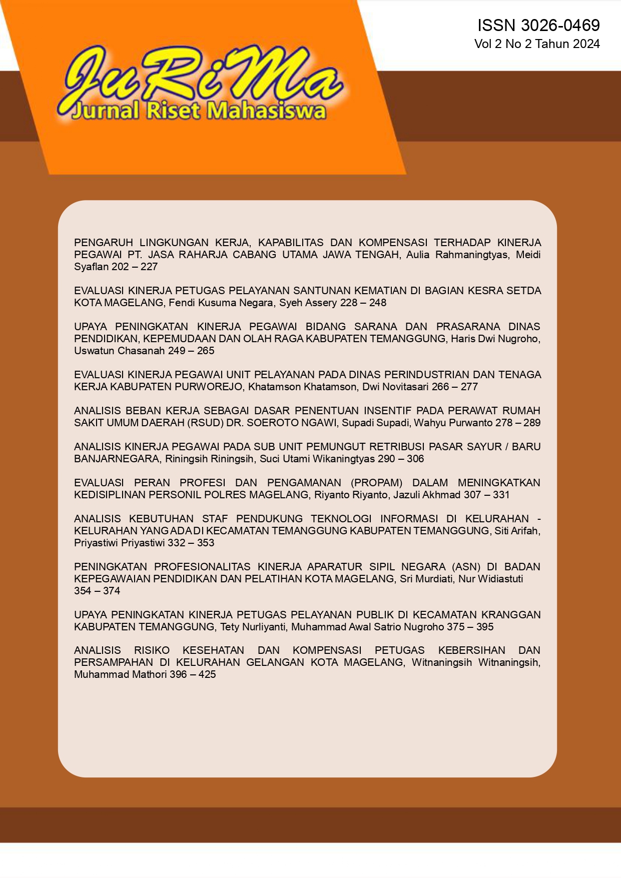 					View Vol. 2 No. 2 (2024): Jurnal Riset Mahasiswa
				