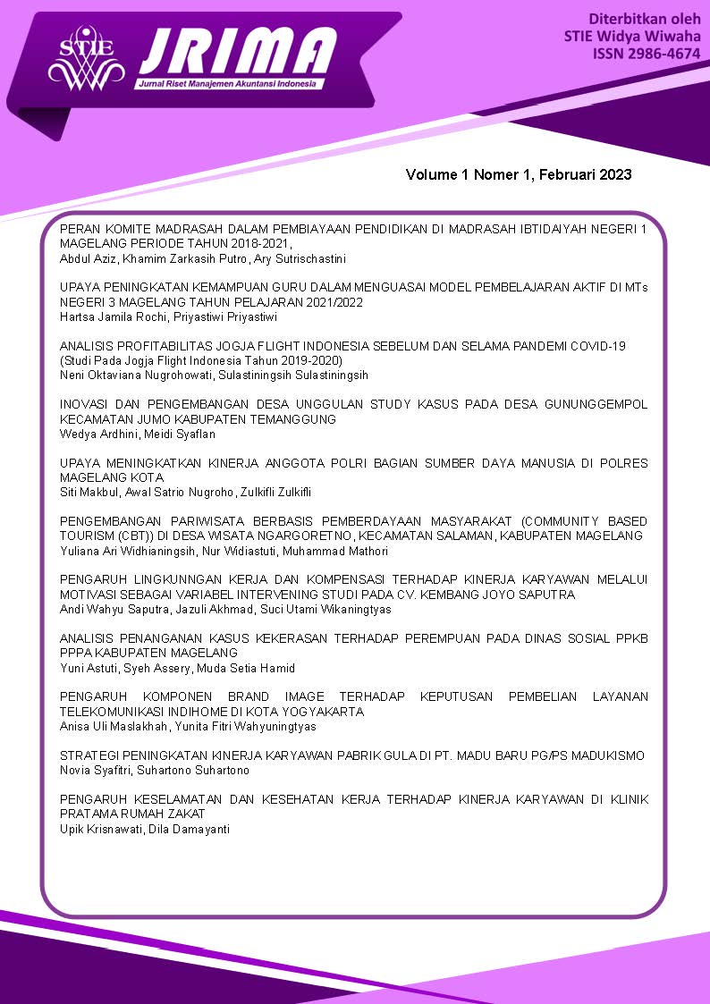 					View Vol. 1 No. 1 (2023): Jurnal Riset Manajemen Akuntansi Indonesia
				